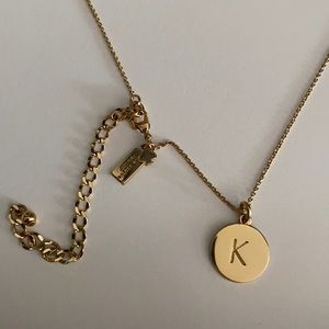 SOLD NEW “K” initial necklace Kate Spade
